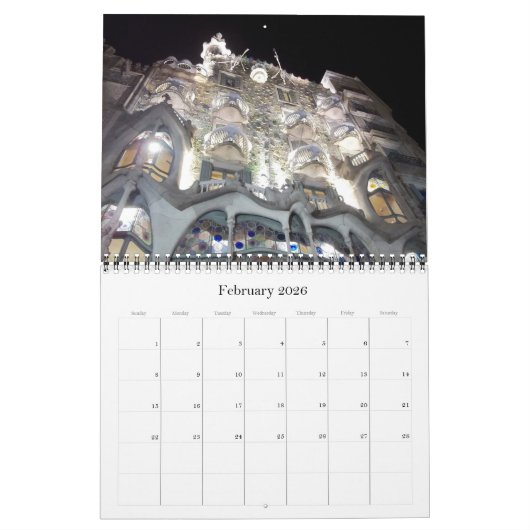 Barcelona - Spanje - Kalender (Feb 2026)