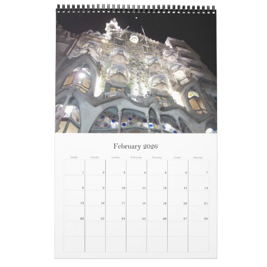 Barcelona - Spanje - Kalender (Feb 2026)