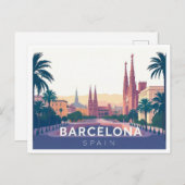 Barcelona Spanje Kathedraal van Barcelona Reizen Briefkaart (Voorkant / Achterkant)