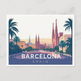 Barcelona Spanje Kathedraal van Barcelona Reizen Briefkaart