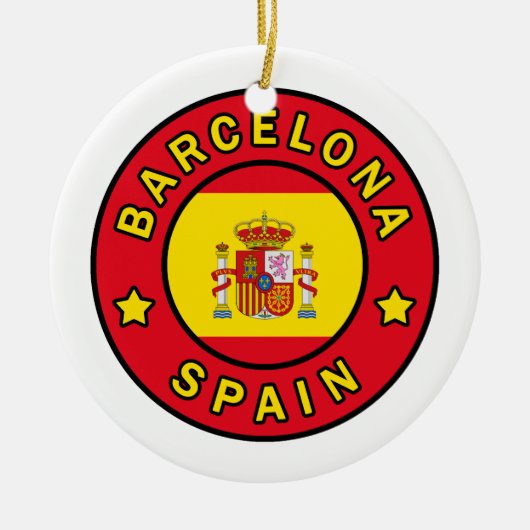 Barcelona Spanje Keramisch Ornament (Voorkant)
