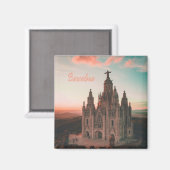 Barcelona Spanje Kerk Magneet (Voorkant / Achterkant)