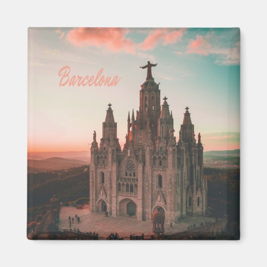 Barcelona Spanje Kerk Magneet (Voorkant)