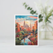 Barcelona Spanje Kunst Reizen Briefkaart (Staand voorkant)