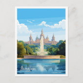 Barcelona Spanje Kunst Reizen  illustratie Briefkaart (Voorkant)