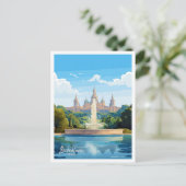 Barcelona Spanje Kunst Reizen  illustratie Briefkaart (Staand voorkant)