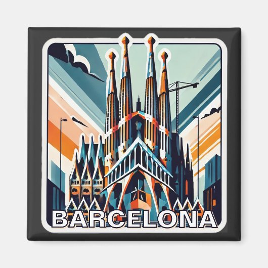 Barcelona Spanje La Sagrada Familia Magneet (Voorkant)