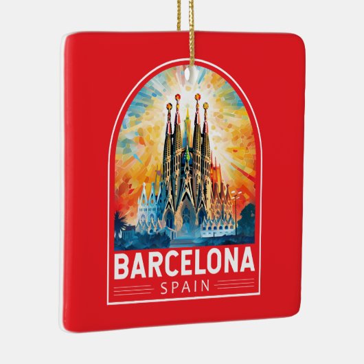 Barcelona Spanje La Sagrada Familia Reiskunst Keramisch Ornament (Rechts)