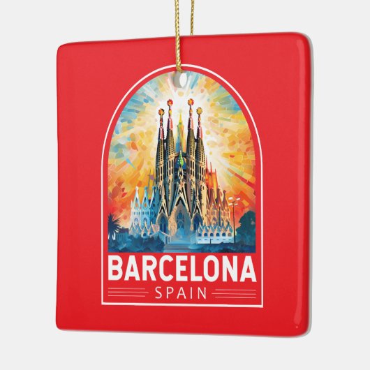 Barcelona Spanje La Sagrada Familia Reiskunst Keramisch Ornament (Links)
