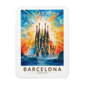 Barcelona Spanje La Sagrada Familia Reiskunst Magneet (Verticaal)