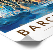 Barcelona Spanje La Sagrada Familia Reiskunst Poster (Hoek)