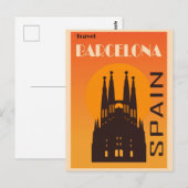 Barcelona Spanje La Sagrada Familia Reizen Briefkaart (Voorkant / Achterkant)