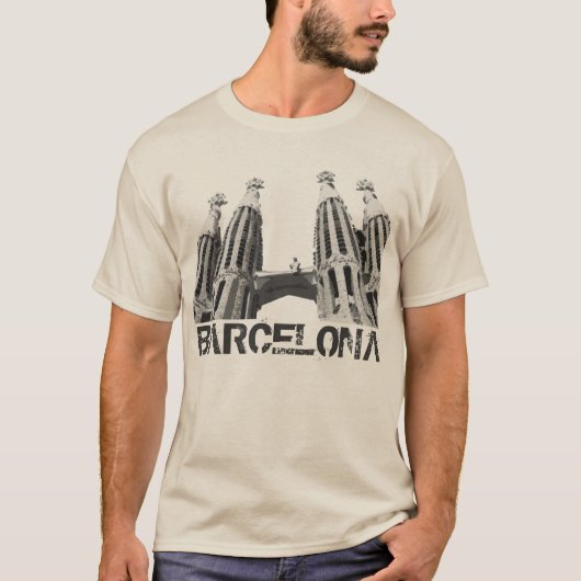 Barcelona Spanje La Sagrada Familia T-shirt (Voorkant)