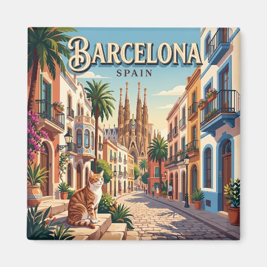 Barcelona, Spanje Magneet (Voorkant)