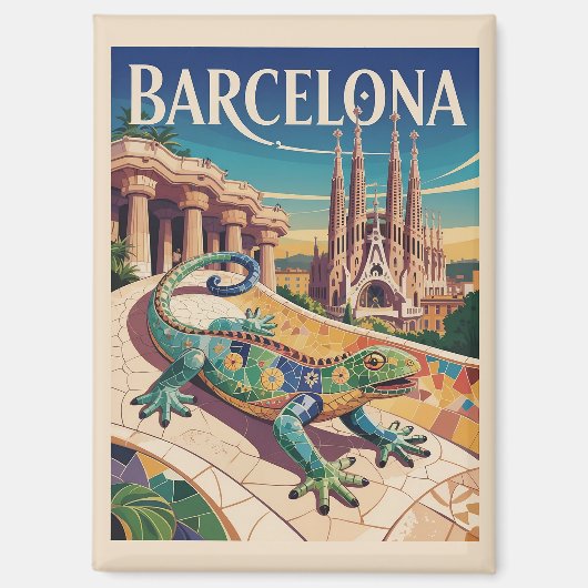 Barcelona Spanje Magneet (Voorkant)