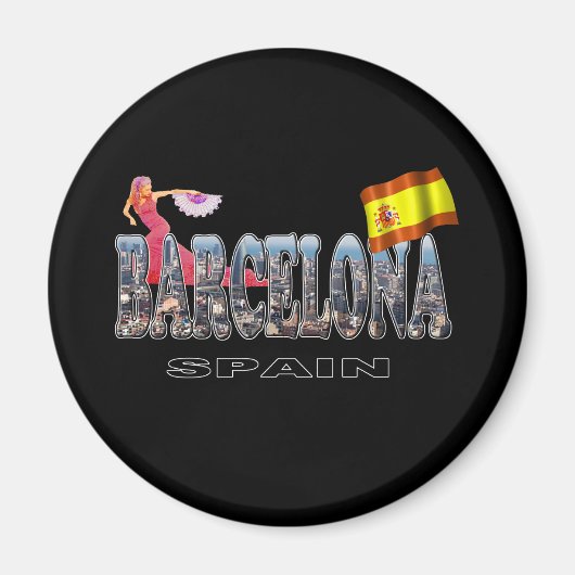 Barcelona Spanje Magneet (Voorkant)