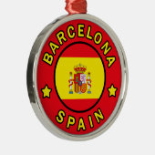 Barcelona Spanje Metalen Ornament (Rechts)