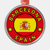 Barcelona Spanje Metalen Ornament (Voorkant)