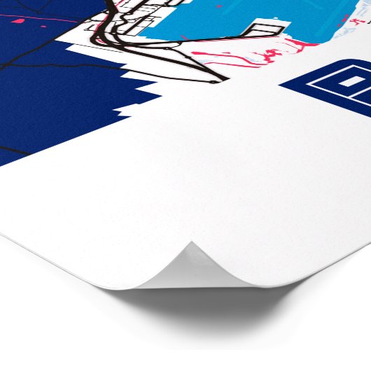 Barcelona - Spanje MilkTea City Map Poster (Hoek)