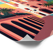 Barcelona Spanje - Minimalistisch kunstPoster Poster (Hoek)