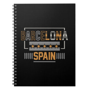 Barcelona Spanje Moderne Typografie Reisontwerp Notitieboek
