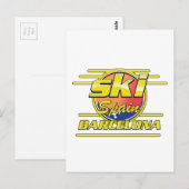 Barcelona Spanje naar Ski logo Briefkaart (Voorkant / Achterkant)
