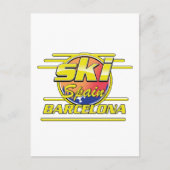 Barcelona Spanje naar Ski logo Briefkaart (Voorkant)