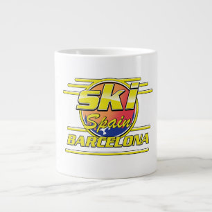 Barcelona Spanje naar Ski logo Grote Koffiekop