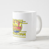 Barcelona Spanje naar Ski logo Grote Koffiekop (Voorkant rechts)