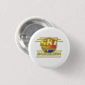 Barcelona Spanje naar Ski logo Ronde Button 3,2 Cm (Voorkant /achterkant)