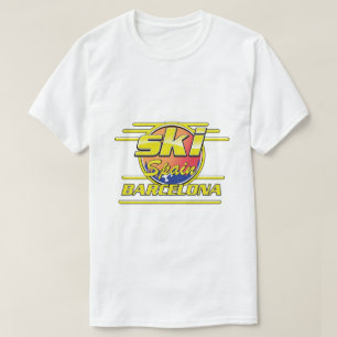Barcelona Spanje naar Ski logo T-shirt