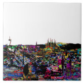 Barcelona, Spanje op graffiti Tegeltje (Voorkant)