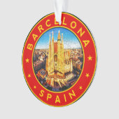 Barcelona Spanje Ornament (voorkant)