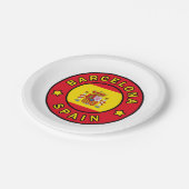 Barcelona Spanje Papieren Bordje (Gekanteld)