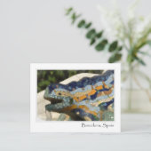Barcelona Spanje Parc Guell Mosaic Lizard Briefkaart (Staand voorkant)