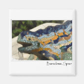 Barcelona Spanje Parc Guell Mosaic Lizard Magneet (Voorkant)