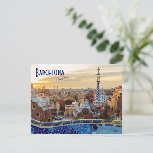 Barcelona, Spanje - Park Guell Briefkaart (Staand voorkant)