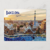 Barcelona, Spanje - Park Guell Briefkaart (Voorkant)