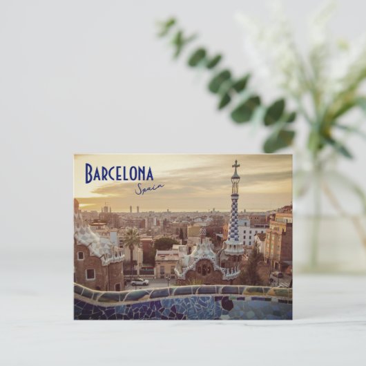 Barcelona, Spanje - Park Guell Briefkaart (Staand voorkant)