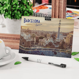 Barcelona, Spanje - Park Guell Briefkaart