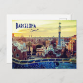 Barcelona, Spanje - Park Guell Briefkaart (Voorkant / Achterkant)
