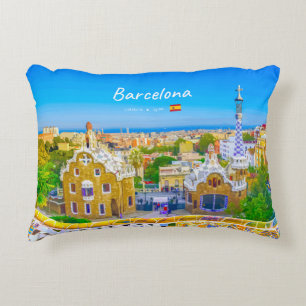 Barcelona, Spanje - Park Guell Gaudi Mozaïek Accent Kussen