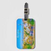 Barcelona, Spanje - Park Guell Gaudi Mozaïek Bagagelabel (Voorkant (verticaal))