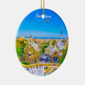 Barcelona, Spanje - Park Guell Gaudi Mozaïek Keramisch Ornament (Rechts)