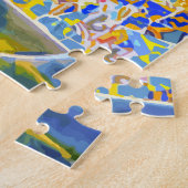 Barcelona, Spanje - Park Guell Gaudi Mozaïek Legpuzzel (Zijkant)