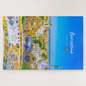 Barcelona, Spanje - Park Guell Gaudi Mozaïek Legpuzzel (Horizontaal)