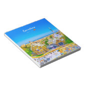Barcelona, Spanje - Park Guell Gaudi Mozaïek Notitieblok (Schuin)