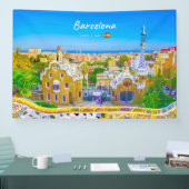 Barcelona, Spanje - Park Guell Gaudi Mozaïek Spandoek (Beurs)