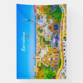 Barcelona, Spanje - Park Guell Gaudi Mozaïek Spandoek (Verticaal)
