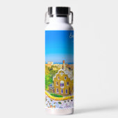 Barcelona, Spanje - Park Guell Gaudi Mozaïek Waterfles (Voorkant)
